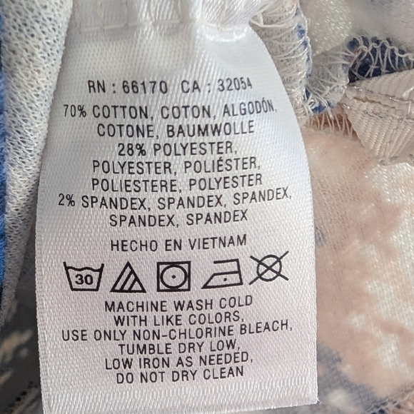 Anthropologie Blue & Tan Floral Top - Picture 3 of 5